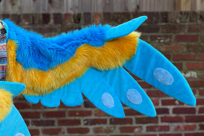 Arm wings, $300 Full arm sleeves fashioned to look like wings with hidden hand escapes